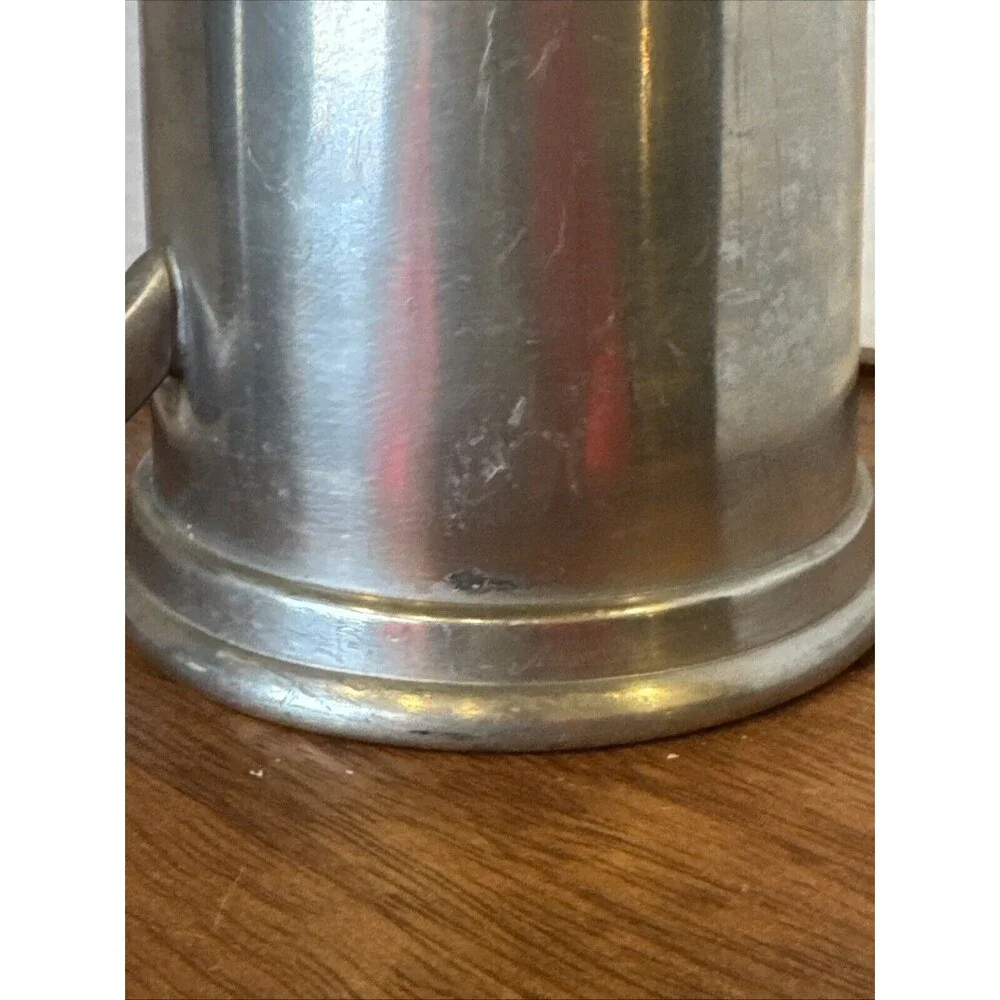 English Pewter glass bottom